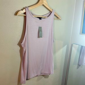 NWT J. Crew boat neck sleeveless blush pink 86% modal tank top sz M stretch